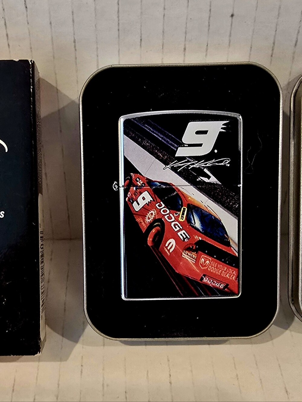 NWT Dodge #9 Racing Car Zippo Lighter - Red and Black